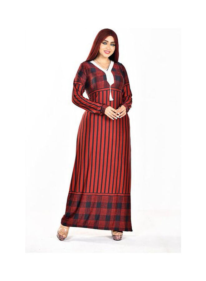 Caesar - Causal V-Neck Long Sleeve Jalabiya Multicolour - Image 1