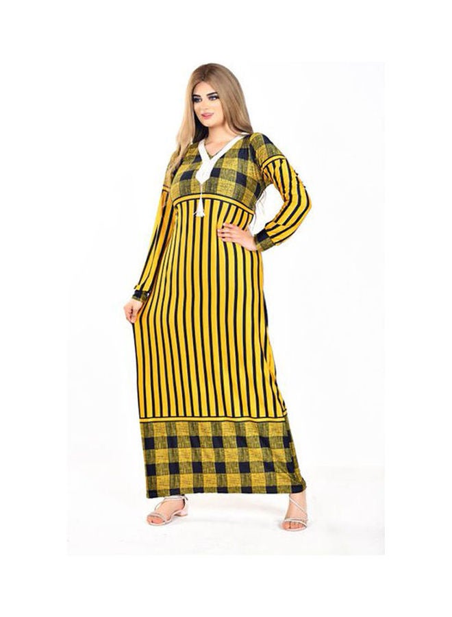 Caesar - Causal V-Neck Long Sleeve Jalabiya Multicolour - Image 1