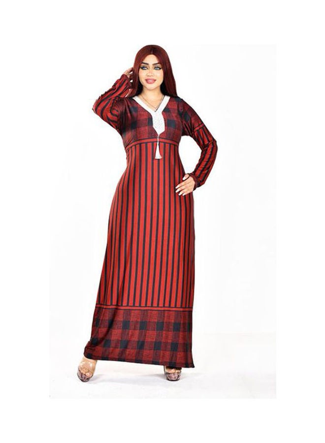 Caesar - Causal V-Neck Long Sleeve Jalabiya Multicolour - Image 1
