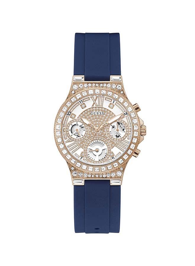 GUESS Women's Moonlight Chronograph Silicone Wrist Watch GW0257L3 - 36mm - Blue
