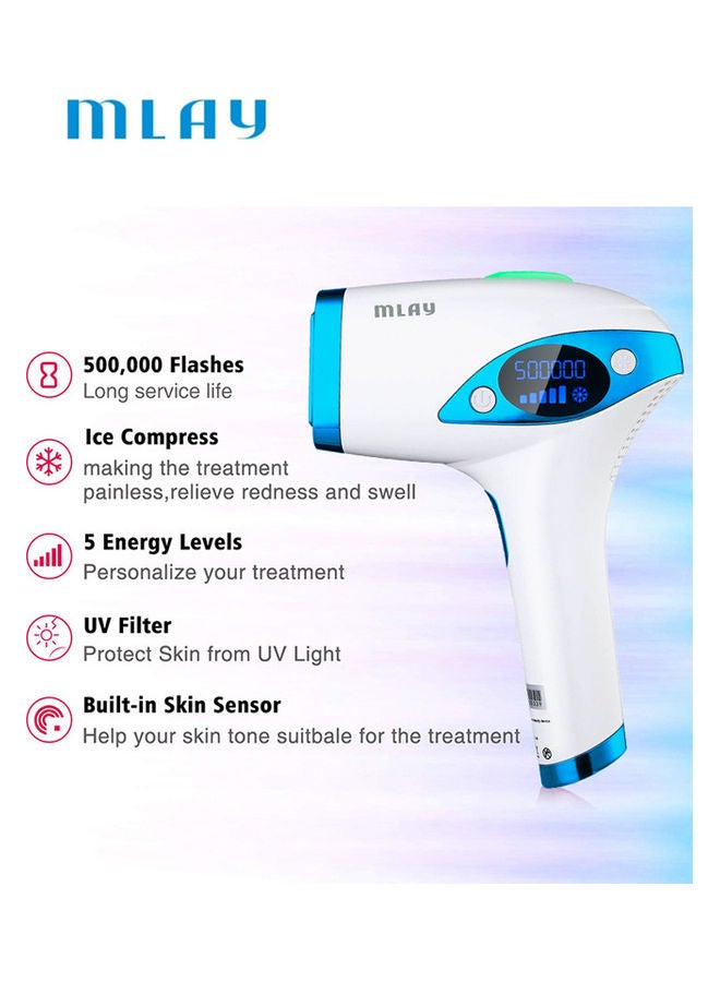 MLAY Ice Compress Laser Hair Removal Device Blue - Image 3