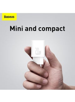بيسوس شاحن جداري سريع بي دي 20 واط USB C بقابس EU متوافق مع أيفون 13 برو، أيباد 2021 نوع C مع كابل نوع C إلى لايتنينج متوافق مع أيباد 9 الجديد/ أيفون 13 برو/13 برو ماكس/13 ميني/12 برو/11 برو، أيباد برو 2021 أبيض  - Image 5