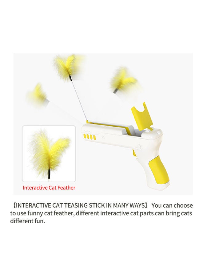 Kidle New Cat Toy Cat Funny Cat Ball Feather Funny Cat Stick Drop Cat Stick yellow 4.2*11.5*18.9cm  - Image 4