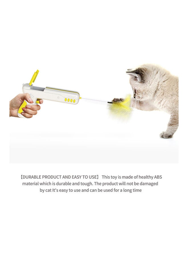 Kidle New Cat Toy Cat Funny Cat Ball Feather Funny Cat Stick Drop Cat Stick yellow 4.2*11.5*18.9cm  - Image 5