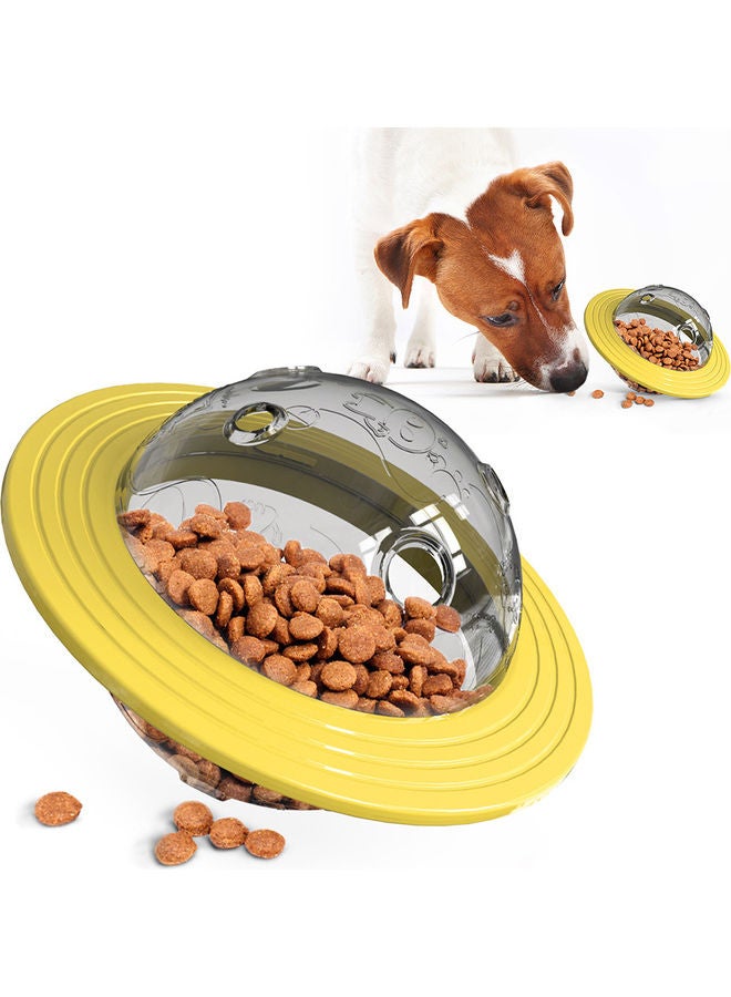 Kidle Tumbler Dog Treats Ball Adjustable Leaky Holes Training Toy yellow 10.2*10.2*12.5cm - Image 2