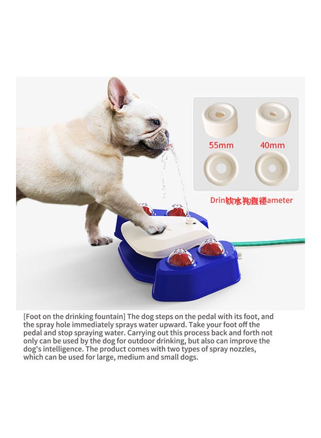 Kidle - Pet Bath Water Spray Dog Toy Water Dispenser Automatic Water Feeder American Blue 42.9 x 25.7 x 10.0cm - Image 1