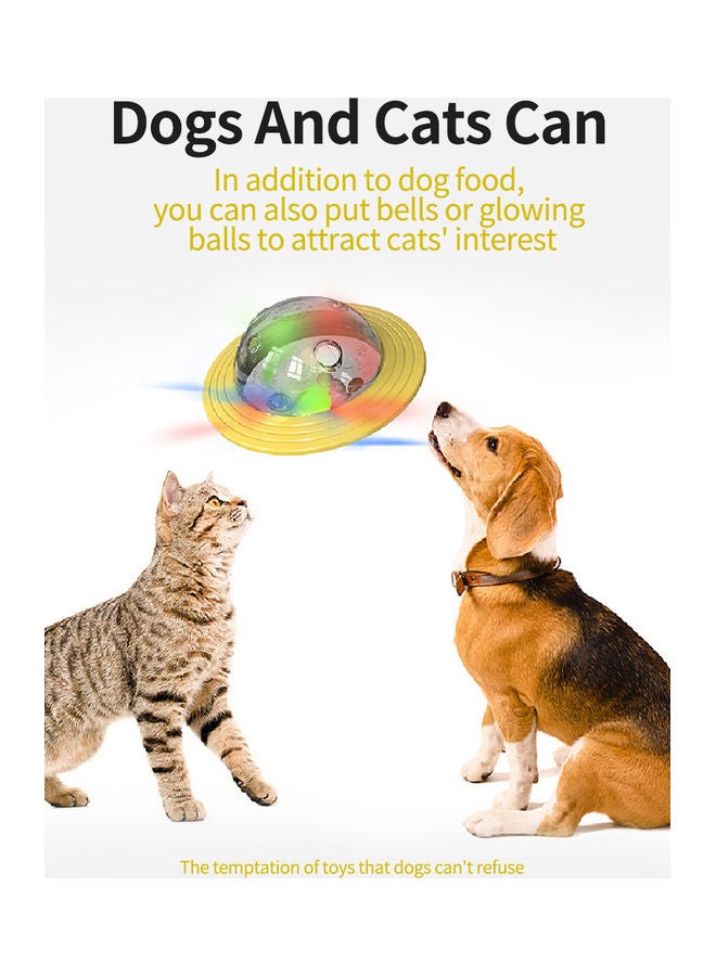 Kidle Tumbler Dog Treats Ball Adjustable Leaky Holes Training Toy yellow 10.2*10.2*12.5cm - Image 3