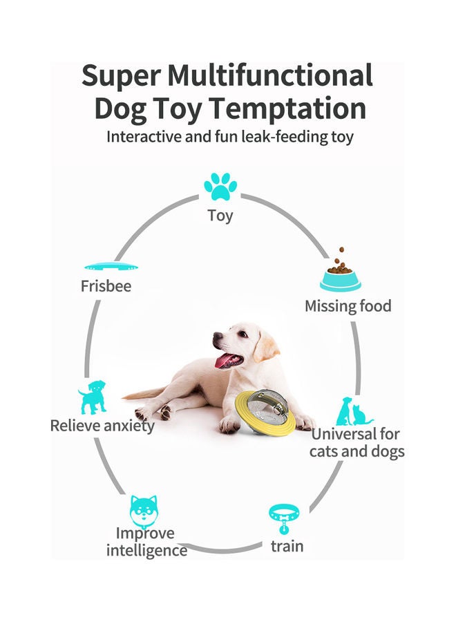 Kidle Tumbler Dog Treats Ball Adjustable Leaky Holes Training Toy yellow 10.2*10.2*12.5cm - Image 4