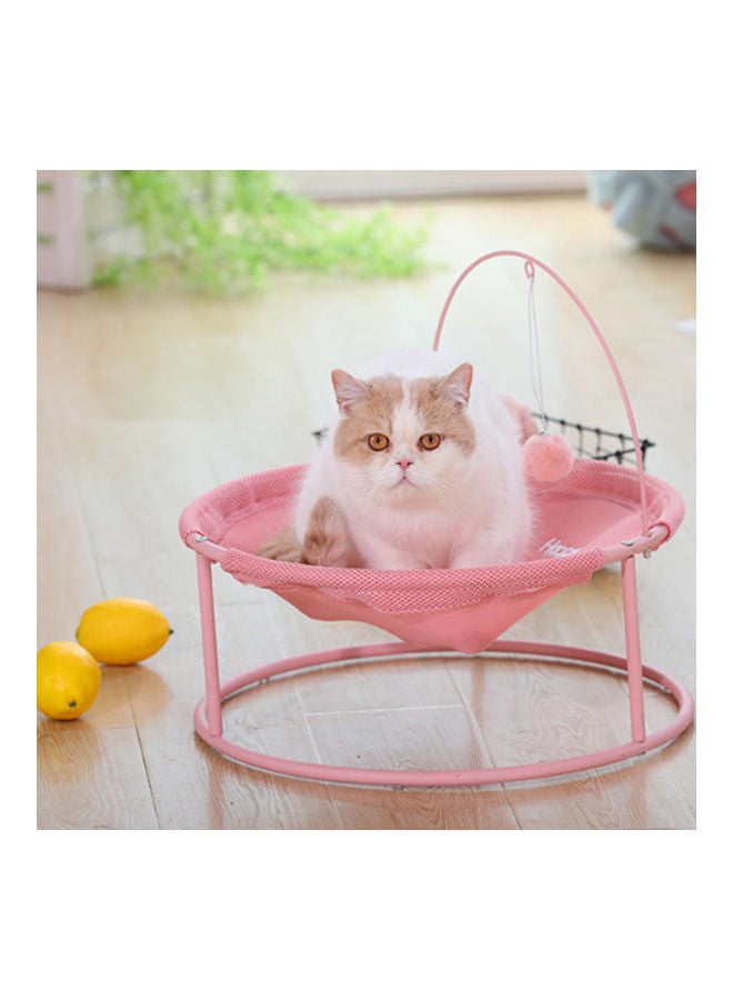 Sharpdo Fun Round Pet Recliner Bed Pink 46x46.5x5cm - Image 2