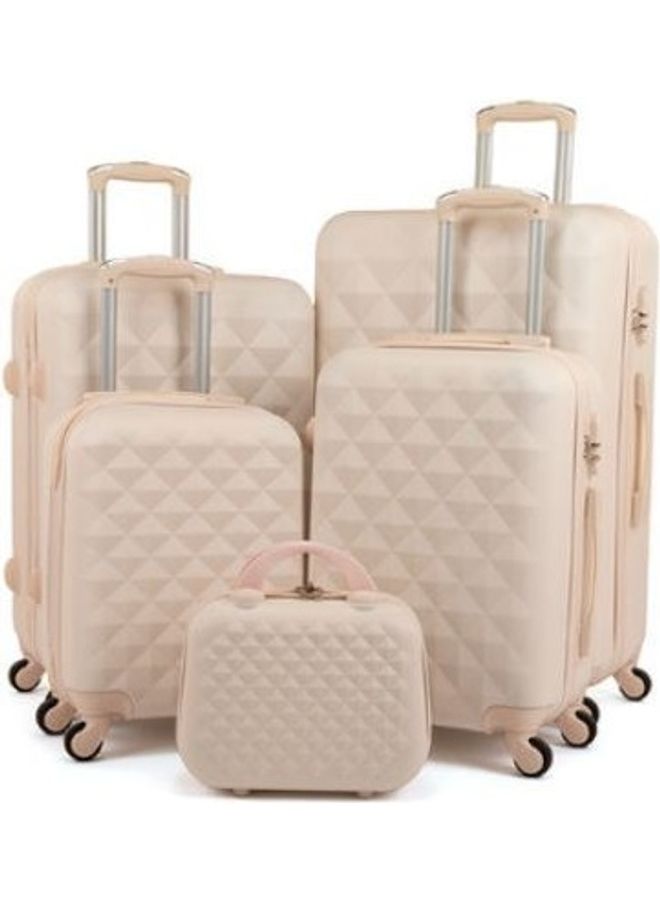 ليمرا طقم حقائب سفر بعجلات مكون من 5 قطع بيج - Image 1