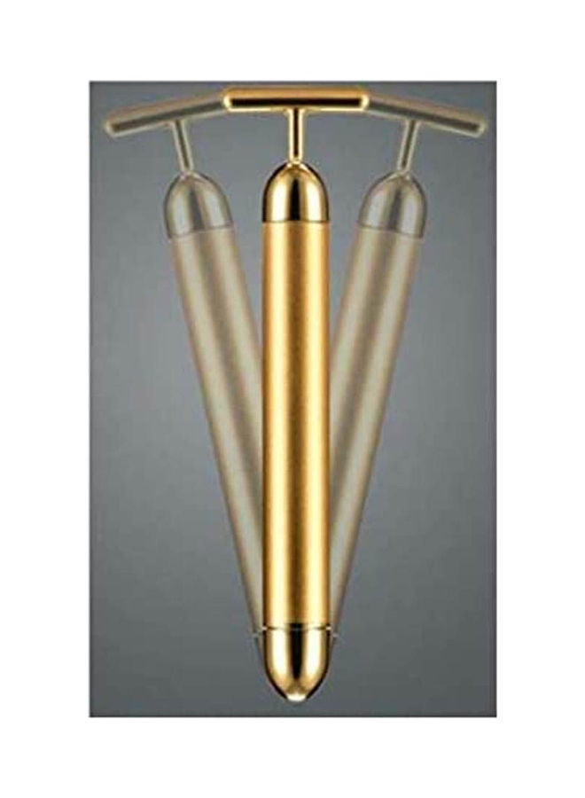 Generic Vibration V Face-Lift Gold Bar Massager 24K Gold Beauty Sticks Wrinkle Pull Firming Face-Lift Massage Stick-S Gold  - Image 2