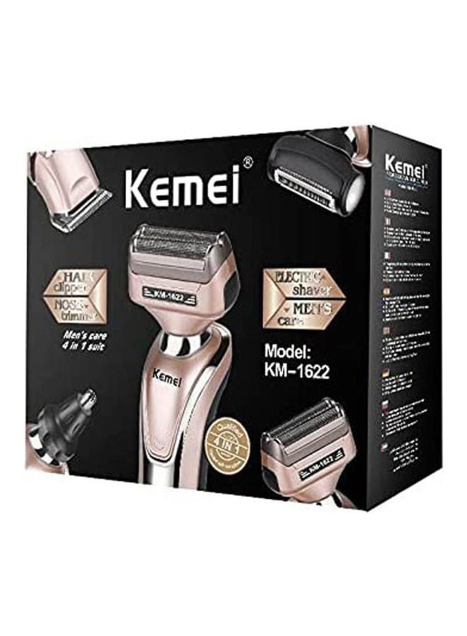 Kemei KM-1622 Rechargeable Electric Men Shaver Gold  - Image 1