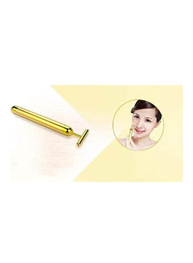 Generic Vibration V Face-Lift Gold Bar Massager 24K Gold Beauty Sticks Wrinkle Pull Firming Face-Lift Massage Stick-S Gold  - Image 1