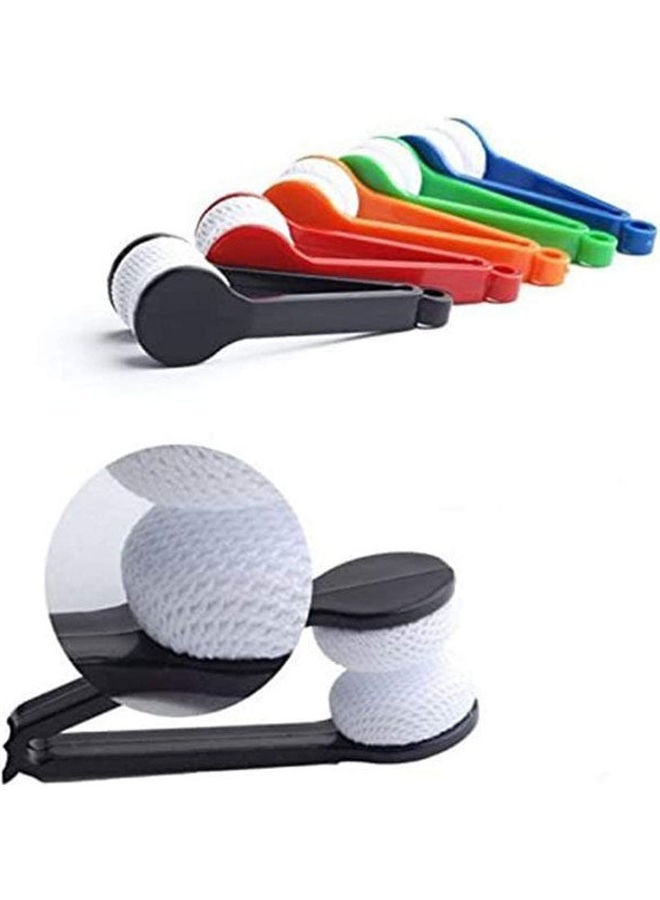 Cozy unisex Mini Sun Glasses Eyeglass Microfiber Spectacles Cleaning Clip Soft Brush Cleaning Tool Microfiber Glasses Eyeglasses Cleaner - 5 Pack  - Image 1