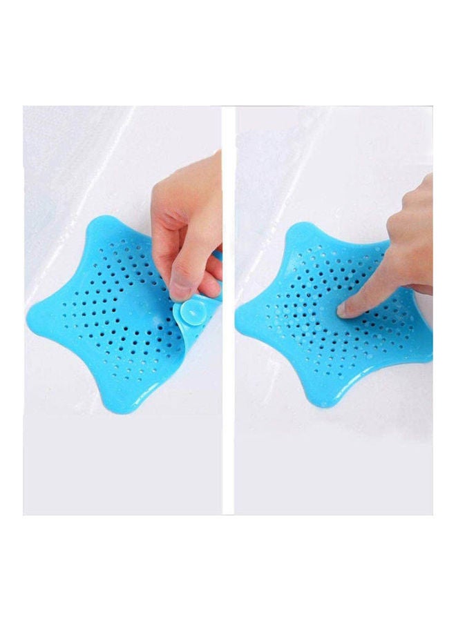 فلاتليفن Living Floor Drain Hair Stopper Bath Catcher Sink Strainer Sewer Filter Bathroom Accessories Blue  - Image 1