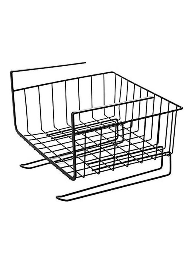 Generic Under Shelf Basket Home Iron Storage Black 10.5x25cm  - Image 1