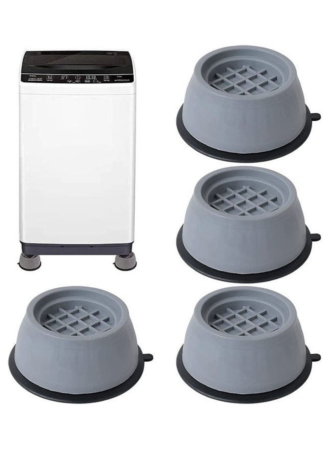 Generic - 4 Pcs Anti Vibration Feet Pads Shock And Noise Cancelling Universal Vibration Damper Rubber Moisture-Proof Washing Machine Fridge Sofa Etc Moisture-Proof Anti-Slip Steady Washing Machines And Dryers Grey - Image 1