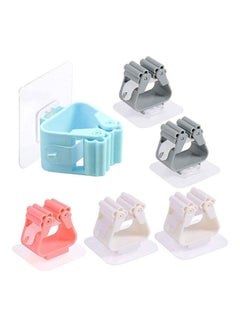 Generic 6Pc Mop Rack Bathroom Accessories Wall Mounted Shelf Organizer Multicolour  - Image 1