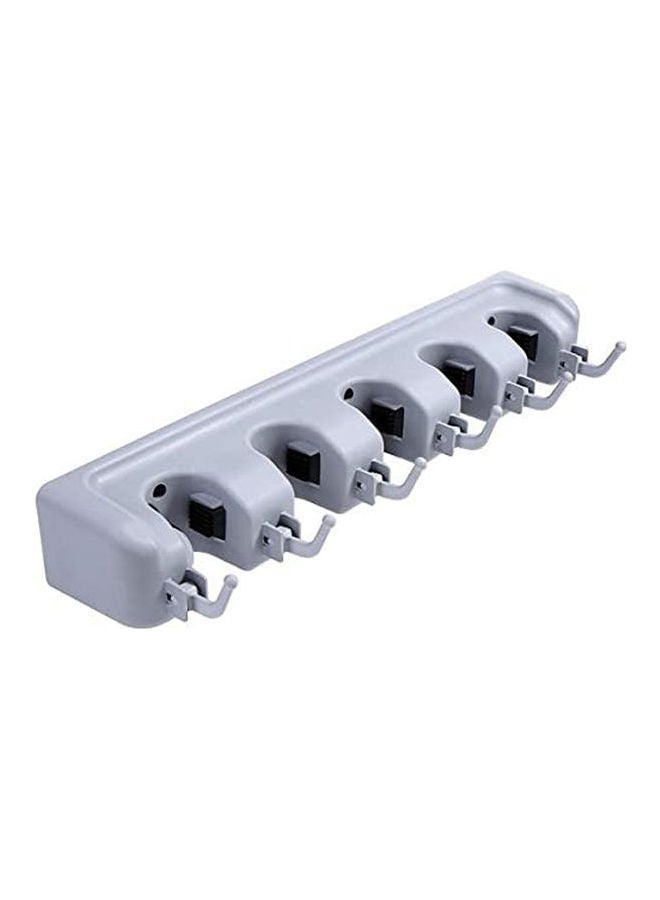 Mop And Broom Tool Holder Organizer White