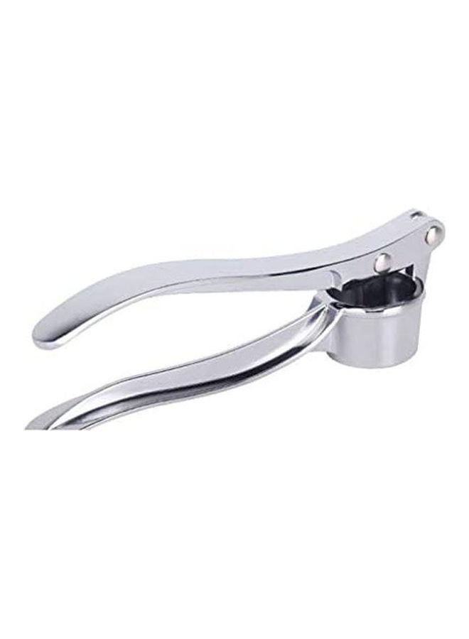1 Piece Multifunctional Stainless Steel Garlic Press Manual Garlic Masher Silver 16cm  - Image 1