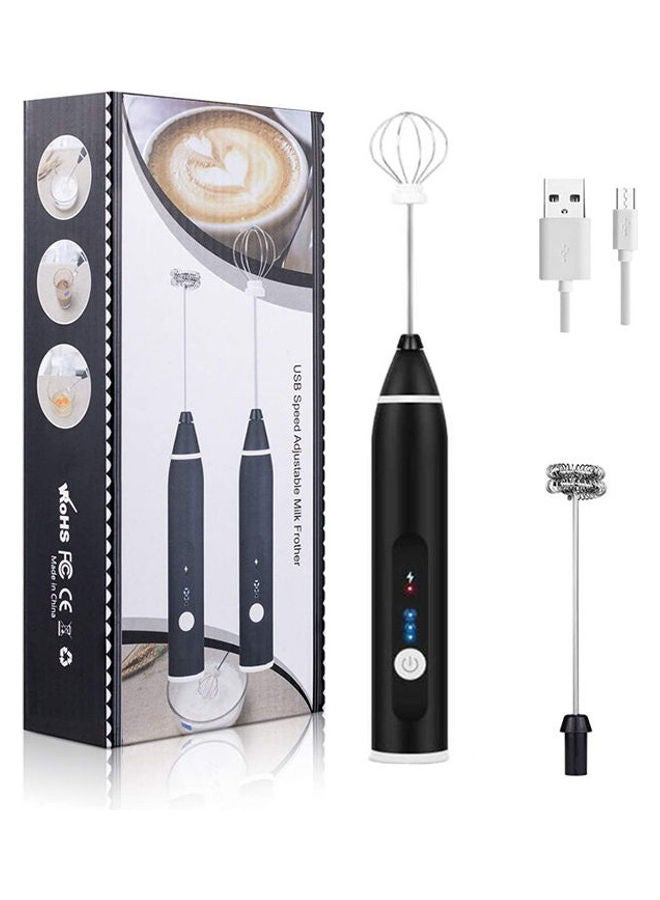 CODACE Milk Frother Handheld Rechargeable Electric Mixer For Coffee Drink Black 