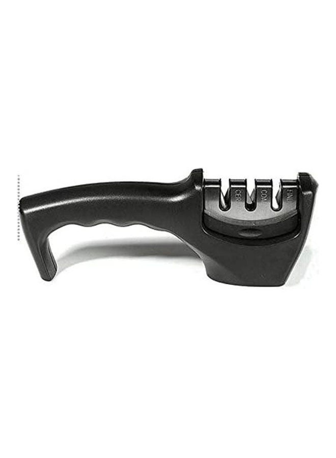 Kitchen Knife Sharpener 3 Stage Knife Sharpening Tool Black - Image 1