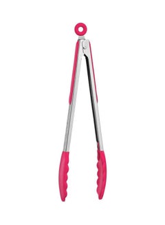 Generic Cooking Salad Serving Bbq Tongs Pink-Silver  - Image 1