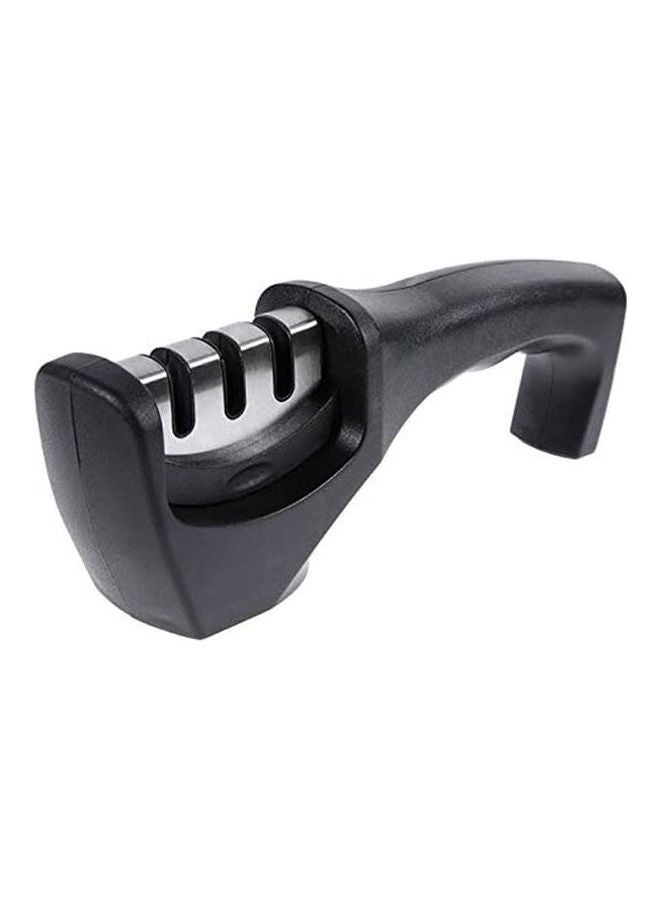 Professional Three Stage Tungsten Steel Sharpener Multi Function Household Kitchen Fast Sharpening Tool Black-Silver  - Image 3