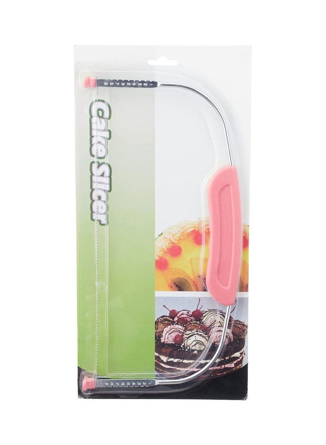 ماركة غير محددة Stainless Steel Cake Slicer With Plastic Handle Pink 32.5 x 16 x 1.5cm 