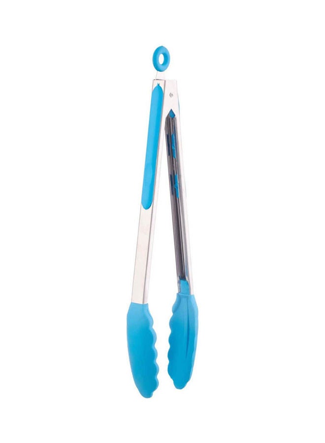 Agfa Silicone Tongs With Stainless Steel Handle Blue 33×4cm - Image 1