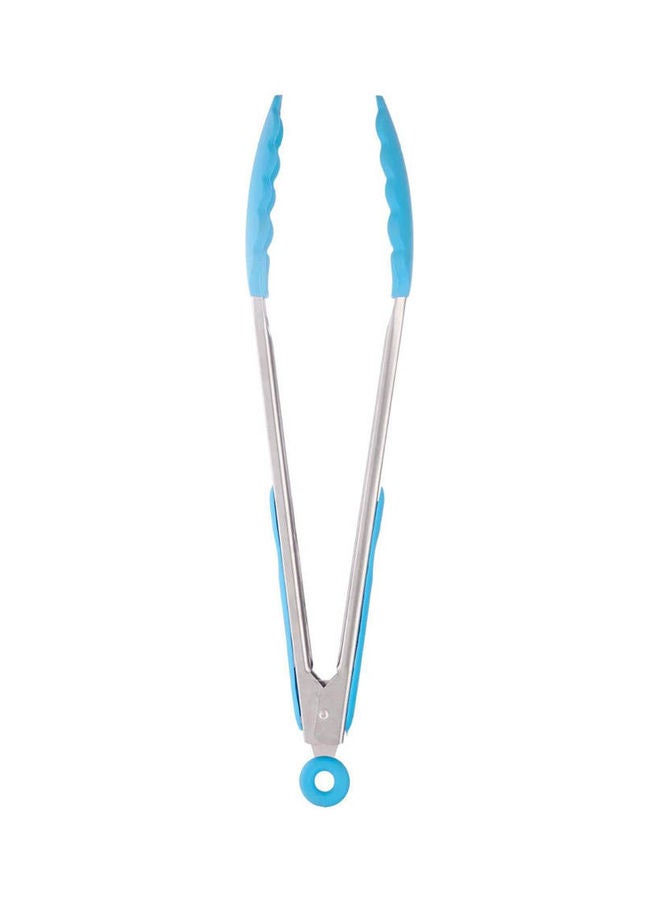 Agfa Silicone Tongs With Stainless Steel Handle Blue 33×4cm - Image 2