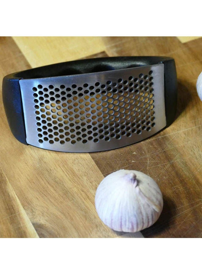 ليسغي المطبخ الثوم الروك الثوم الصحافة الزنجبيل كسارة الفولاذ المقاوم للصدأ بيئة العمل توفير العمالة مع مقبض بلاستيكي أسود - Image 2