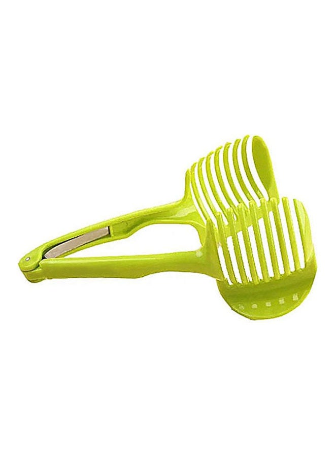 Lemon Potato Round Fruit Vegetable Slicer Tomato And Egg Round Slicer Multifunctional Round Food Tongs Green - Image 1