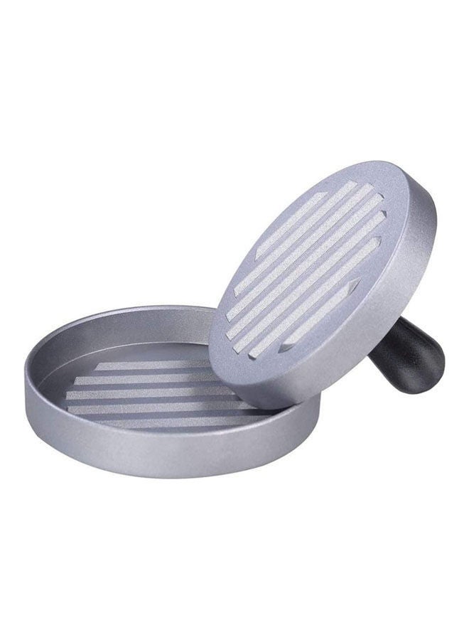 Hamburger Press Patty Maker Aluminum Non-Stick Burger Press For Kitchen Bbq Grill Silver - Image 2