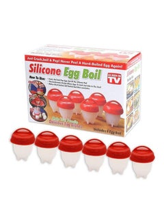 Egg Cooker - Silicone Egg Poachers For Hard Boiled Eggs Red
