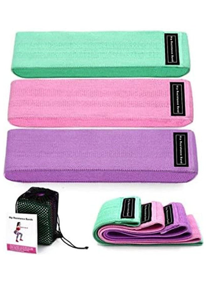 Generic Resistance Bands For Legs And Butt Booty Bands Hip Bands Sports Fitness Bands Resistance Loops Band Anti Slip Elastic (Set 3)  - Image 1
