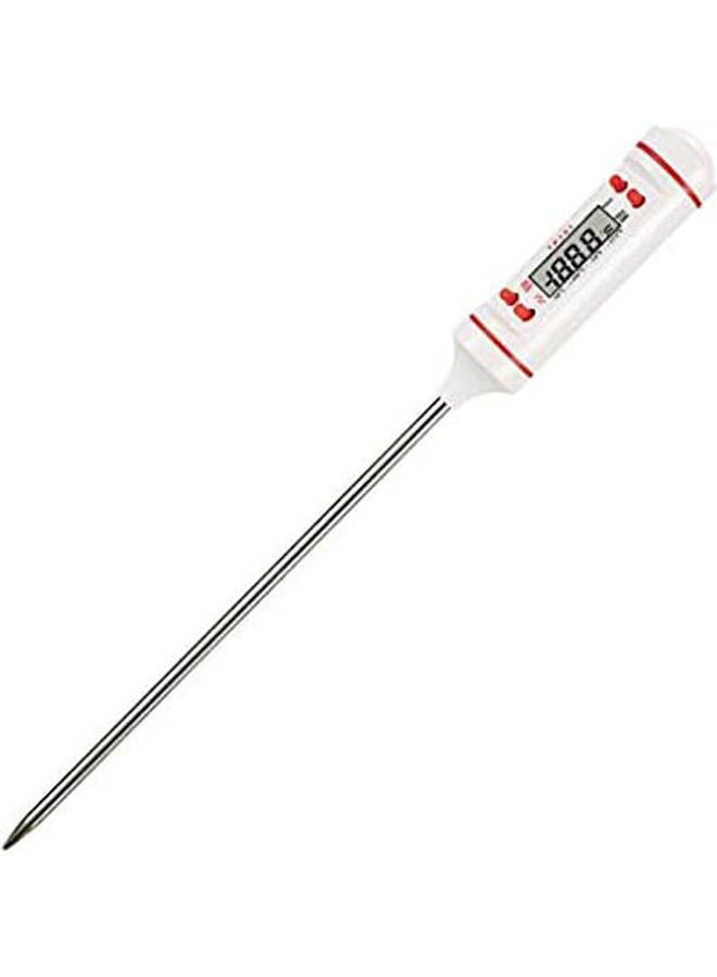 Lcd Digital Probe Cooking Food Thermometer Wireless Electronic Food Thermometer Probe For Meat, Bbq, Milk, Bath Water White 
