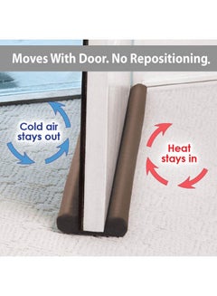 Twin Draft Guard Original Door Draft Stopper, Year Round Insulator Brown  - Image 1