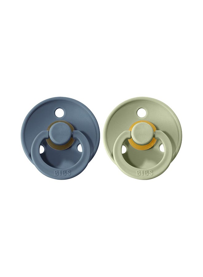 بيبس لهاية مقاس 1 مناسبة للأطفال من عمر الولادة حتى 6 أشهر من قطعتين، لون بترولي/ سيج - Image 2