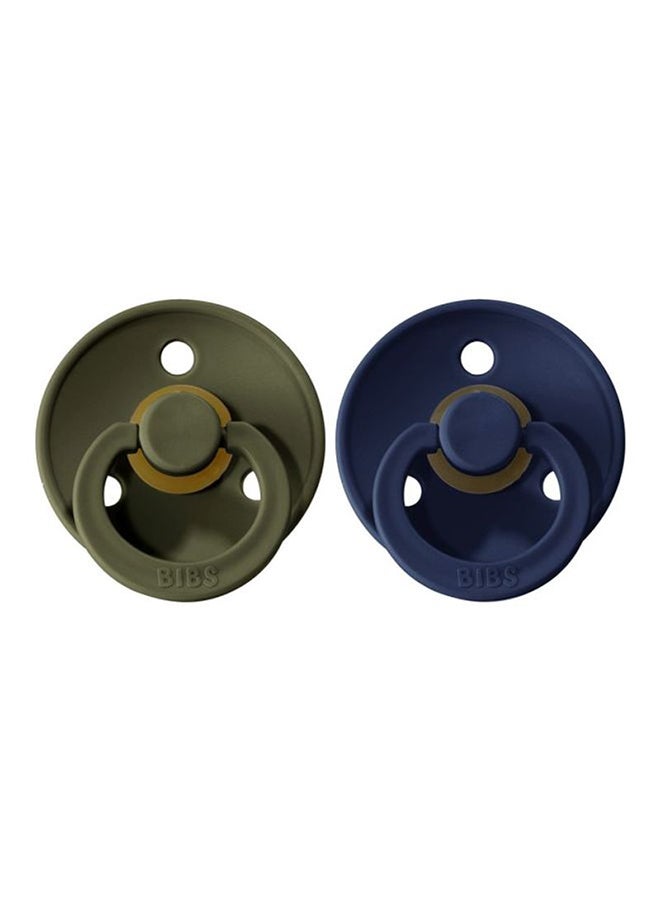 بيبس لهاية ديلوكس (لاتكس) مقاس 1، للأطفال منذ الولادة وحتى عمر 6 أشهر، قطعتان، بلون أخضر هانتر/فلكي داكن - Image 2