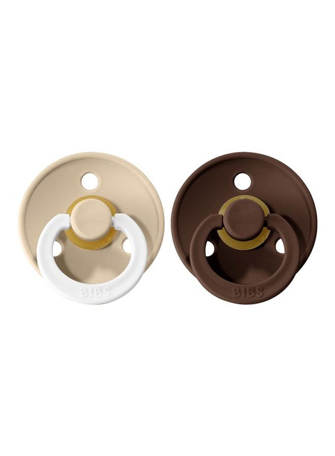 بيبس لهاية مقاس 1 مناسبة للأطفال من عمر الولادة حتى 6 أشهر من قطعتين، لون فانيلا نايت/ موكا - Image 2