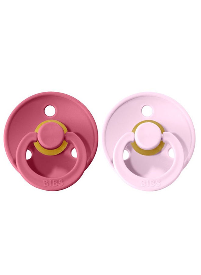 بيبس لهاية مقاس 1، للأطفال منذ الولادة وحتى 6 أشهر، قطعتان، بلون مرجاني/ بيبي بينك - Image 2