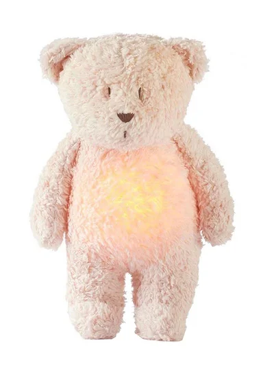 موني Organic Humming Bear Friend with Lamp - Rose Natur