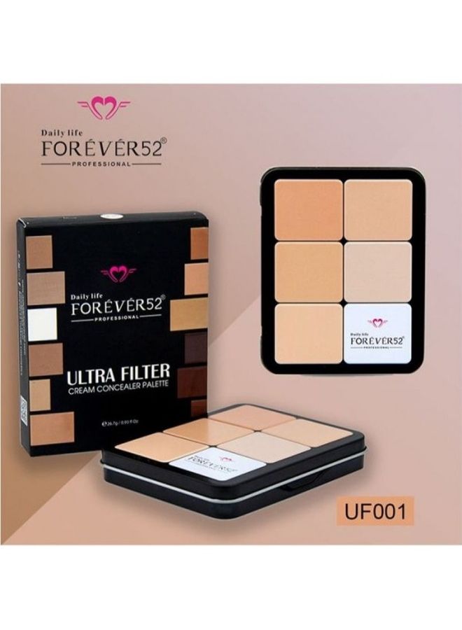 فور إيفر52 علبة خافي عيوب البشرة الكريمي ألترا فلتر طراز UF001 متعدد الألوان - Image 2