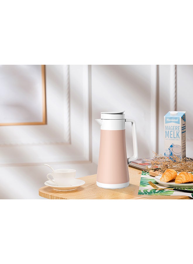 Penguen Double Wall Stainless Steel Vacuum Flask Pink/White 13x10.8x25.8cm  - Image 2