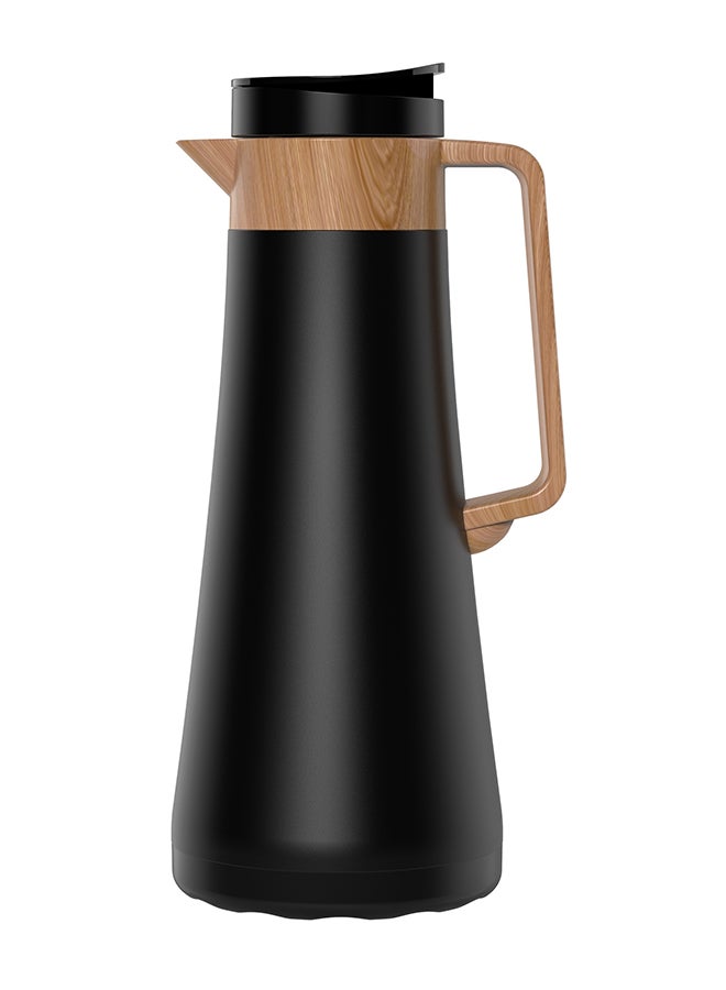 Penguen Double Wall Vacuum Flask Black/Brown 13x12.2x31.3cm - Image 1