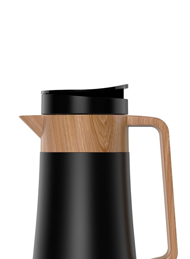 Penguen Double Wall Vacuum Flask Black/Brown 13x12.2x31.3cm - Image 3