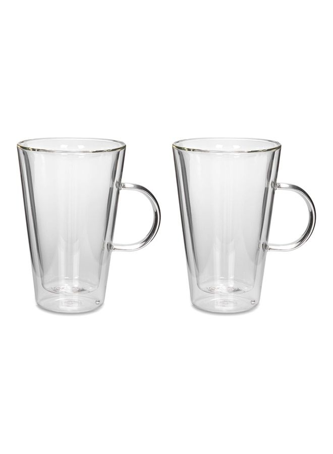 Dallaty 2-Piece Glass Double Wall Cup Set Clear 300ml - Image 1