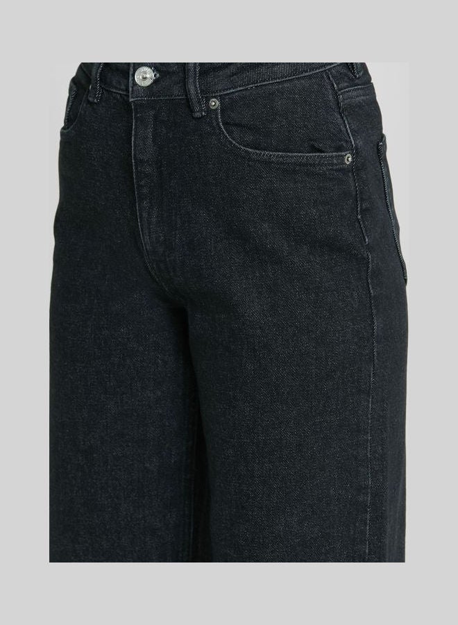 ONLY High Waist Straight Jeans Black  - Image 3