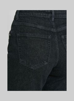 ONLY High Waist Straight Jeans Black  - Image 4